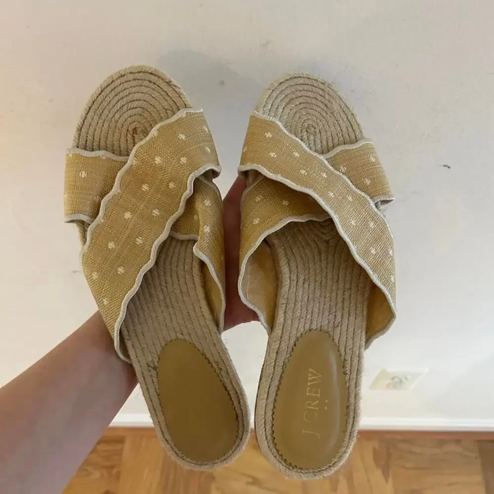 J crew scalloped polka dot